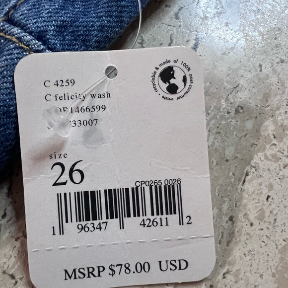 Free People Beginner's Luck Low Rise Slouch Shorts Felicity Wash Size 26 - Picture 8 of 8